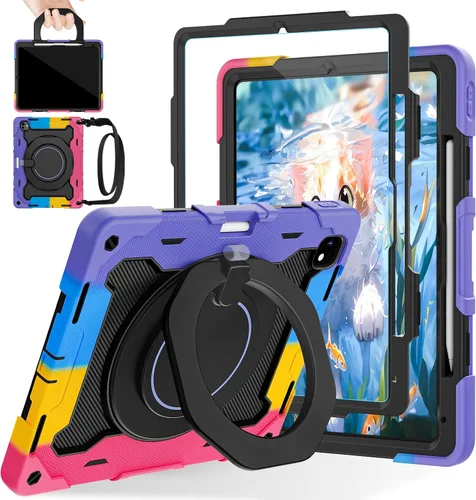 Vista 16 de ROISKIN Funda para iPad de 6ª y 5ª generación de 9.7 pulgadas, Pro 9.7, Air 2 con soporte giratorio 360 y correa de mano