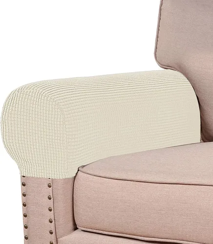 Vista 9 de Turquoize Fundas elásticas para reposabrazos para sillas y sofás, fundas para reposabrazos de sofá de elastano y jacquard, protector de muebles