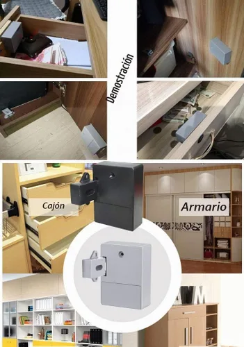 Vista 3 de ETEKJOY Cierre electrónico RFID para armarios oculto DIY para armarios de madera, taquillas, cajones, alacenas (Negro)