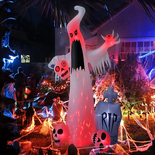 Vista 8 de HOPOCO Inflables de Halloween de 12 pies para decoración al aire libre