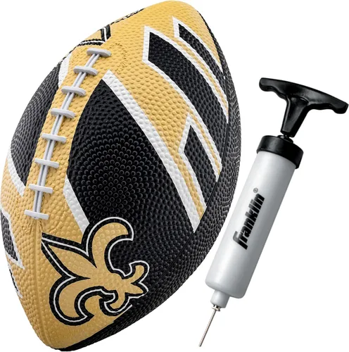 Vista 13 de Franklin Sports NFL Team Footballs - Rubber Youth Mini Balls for All Teams - Kids 8.5" Football + Air Pump Sets - Official NFL Licensed