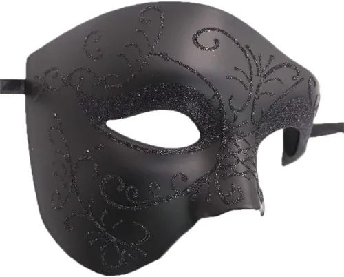 Vista 3 de Awlsyj Máscara de metal para parejas, disfraz veneciano romano de Halloween, Mardi Gras, fiesta y baile de graduación