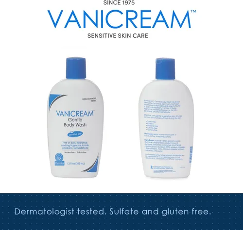 Vista 5 de Vanicream Champú (12 onzas líquidas) limpiador facial suave con dispensador de bomba (8 onzas líquidas) Paquete de gel corporal suave (12 onzas)