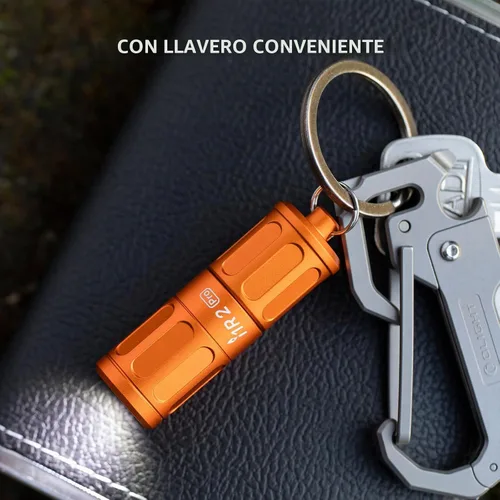 Vista 7 de OLIGHT I1R 2 Pro Eos - Linterna de llavero recargable EDC de 180 lúmenes, alimentada por batería recargable integrada con cable USB tipo C, mini luz