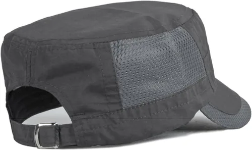 Vista 4 de Gorra militar de malla para hombre, gorra de verano para hombre, gorra de billete corto