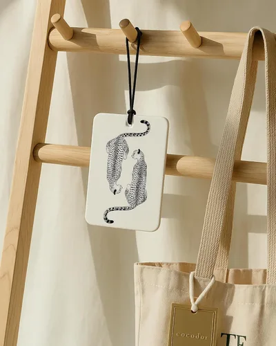 Vista 4 de Dark Coquette - Ambientador femenino para automóvil, 4 piezas, retro negro Lucky 8 Ball Cheetah colgante ambientador para autos, armario, cajón