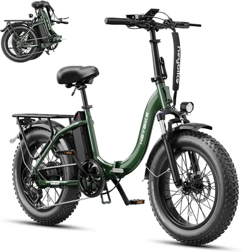 Vista 16 de Heybike Ranger 2.0 Foldable Electric Bike for Adults, 20"×4 Fat Tire Ebike with 1400W Peak Motor, 28 MPH Max Speed, 600Wh Removable Battery, Up to