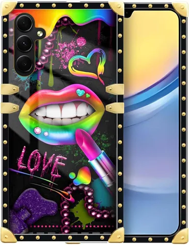 Vista 86 de Funda compatible con Samsung Galaxy A03S 4G, TPU suave de lujo y parte trasera de policarbonato duro para niñas y mujeres, funda protectora a prueba