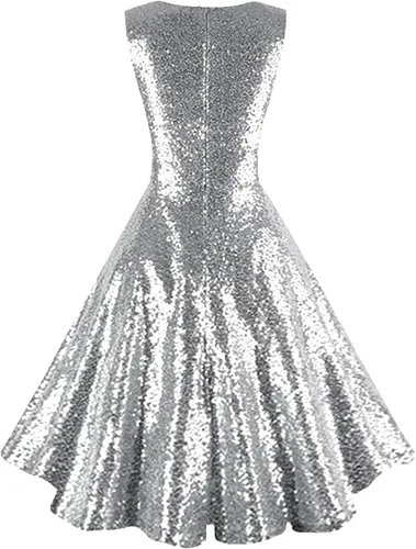 Vista 2 de Dressever - Vestido de cóctel sin mangas y con diseño vintage de los años 50 y 60 para mujer
