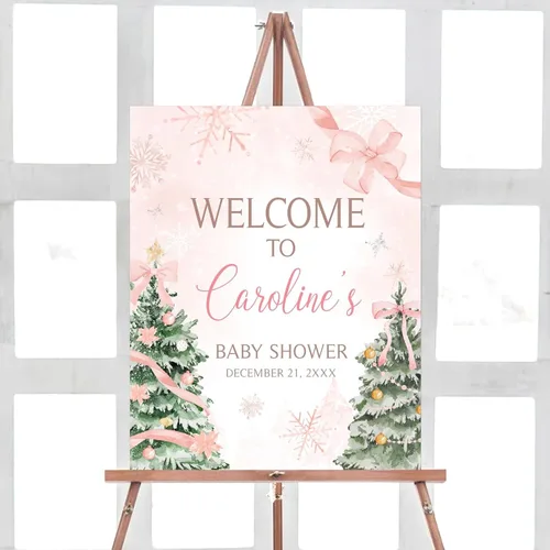 Vista 24 de Letrero de bienvenida personalizado para baby shower, Baby It's Cold Shower #8Tr