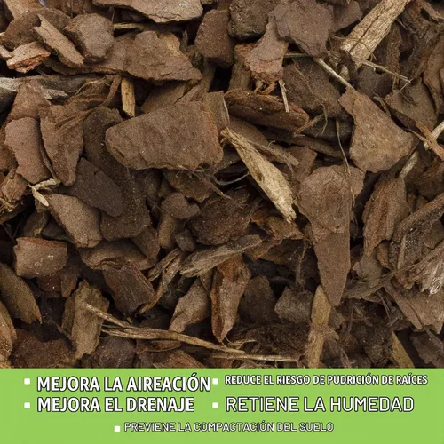 Vista 6 de Mantillo para plantas de casa (8 cuartos), astillas pequeñas de corteza de madera para interiores, patio, medio de cultivo, ¡y mucho más!