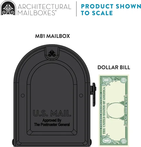 Vista 5 de Architectural Mailboxes 7680B-10 MB1 Kit de buzón de montaje y poste en tierra, mediano, negro