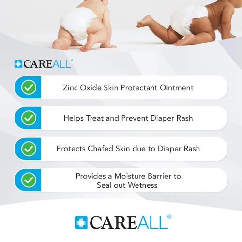 Vista 2 de CareAll Ungüento de barrera protectora de piel con óxido de zinc al 20%, 15 oz., Proporciona alivio, prevención y tratamiento para la irritación