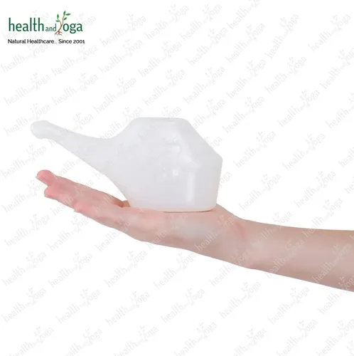 Vista 5 de SoulGenie HealthAndYoga QwikFlo Kit de enjuague sinusal ligero Neti Pot - Olla Neti compacta para niños y adultos - Olla de lavado de nariz apta