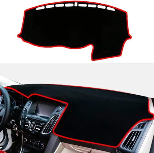 Vista 10 de Funda para salpicadero Tapete para salpicadero Alfombrilla para consola central personalizada Compatible con Ford Focus 2012-2018 (Sin altavoz)