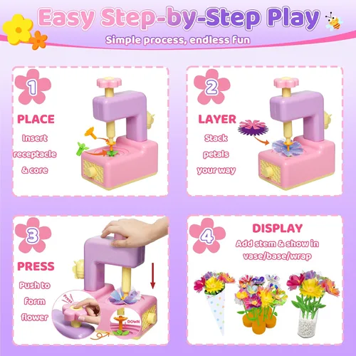 Vista 3 de Kit de fabricación de flores, kits de manualidades para niñas de más de 4
