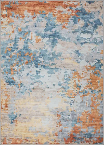 Vista 14 de Gertmenian - Tapete bohemio decorativo para interior, antideslizante, muy resistente para zonas de alto tránsito en habitación, sala de estar, Azul