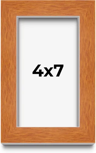 Vista 295 de Marco de 3 x 3 pulgadas de madera maciza de nuez y miel marrón con plexiglás acrílico UV, respaldo de tablero de espuma y accesorios para colgar