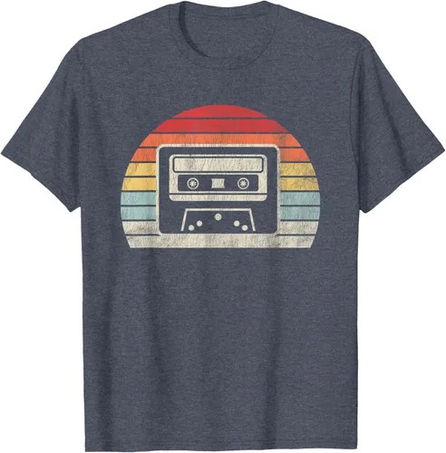 Vista 48 de Retro Cassette Tape 80s 90s Nostalgia T-Shirt Negro