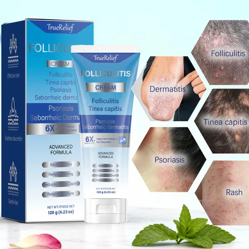 Vista 9 de Crema de foliculitis Alivia y ayuda a eliminar protuberancias en el cuero cabelludo, la cara, el cuerpo y los glúteos para pelos encarnados