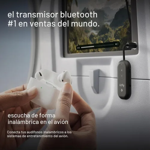 Vista 2 de Twelve South AirFly Pro 2, adaptador Bluetooth, par 2 AirPods, negro