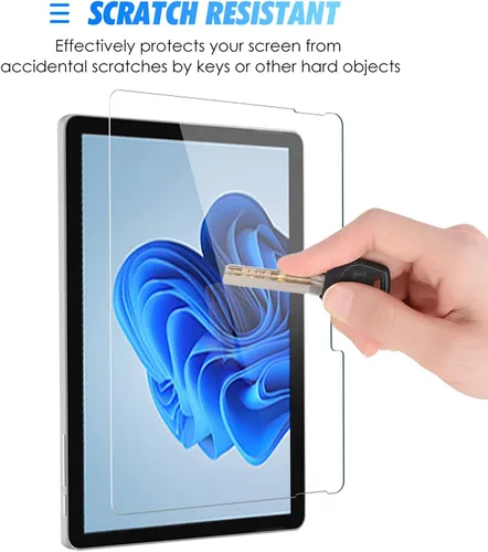 Vista 3 de SPARIN Paquete de 2 protectores de pantalla compatibles con Microsoft Surface Go 3/Surface Go 4/Surface Go 2/Surface Go, vidrio templado, alta