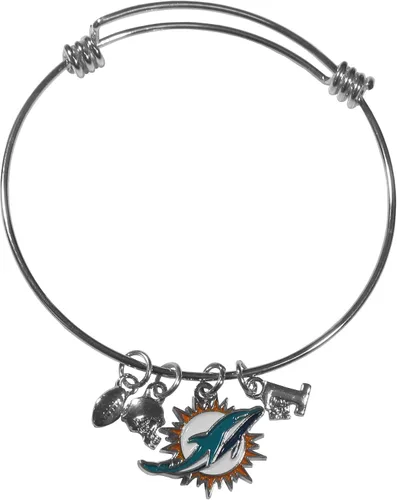 Vista 8 de Siskiyou NFL womens Charm Bangle Bracelet Color del