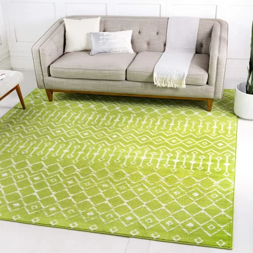 Vista 44 de Unique Loom Enrejado Marroquí Colección Trellis Geométrica Transicional Beige/Marfil Alfombra Área (10 pies 8 pulgadas x 16 pies 5 pulgadas)