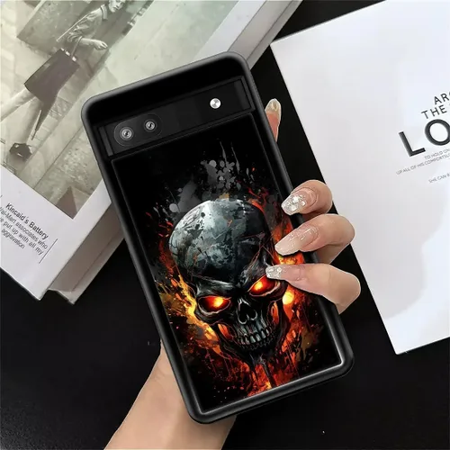 Vista 1149 de Compatible con Google Pixel 4A 5G Mobile Case Creative Acrylic Panel trasero Silicona Protección Grip especialmente diseñado para Google Pixel 4A 5G