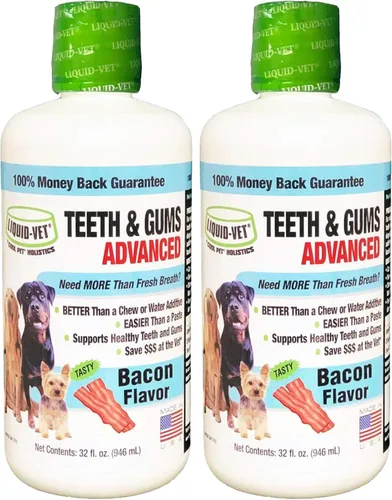 Vista 14 de LIQUID-VET Suplementos avanzados de dientes y encías para perros Cuidado dental para perros Cuidado bucal bucal sarro + placa + gingivitis