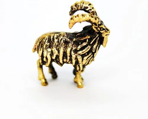 Vista 6 de Figura de cabra Ram Latón Pequeño Animal Figura Aries Zodiaco Miniatura Coleccionable Regalo Pequeño Metal Decorativo Baratija