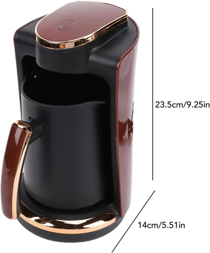 Vista 7 de Zunate Cafetera eléctrica turca griega de 550 W, 8.5 fl oz, máquina de taza individual con taza y cuchara incluidas para el hogar, oficina