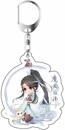 Vista 5 de Mo Dao Zu Shi - Llavero con colgante de acrílico de doble cara, 1 unidad, figura de dibujos animados, Wei Wuxian LAN Zhan (F)