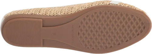 Vista 4 de Aerosoles Zapatos planos de ballet Big Bet para mujer, Rafia combinada natural