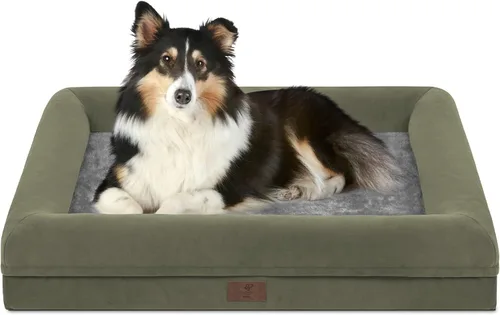 Vista 19 de Cama ortopédica grande para perros, cama impermeable para perros con funda extraíble, sofá suave para mascotas con 4 lados extraíbles y base