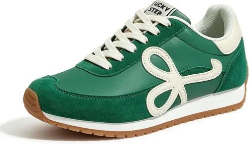 Vista 10 de LUCKY STEP - Zapatillas de moda para mujer, elegantes, de caña baja, clásicas, retro, casuales, cómodas, para correr y caminar Marrón oscuro