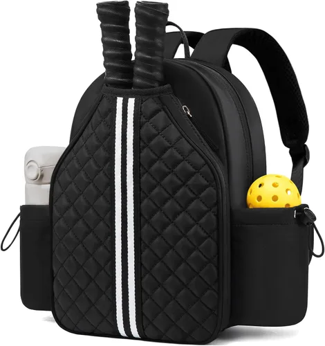 Vista 15 de Mochilas de pickleball Sucipi para mujeres: ligeras, de hombro y elegante mochila estilo acolchado con bolsa para raqueta de pickleball