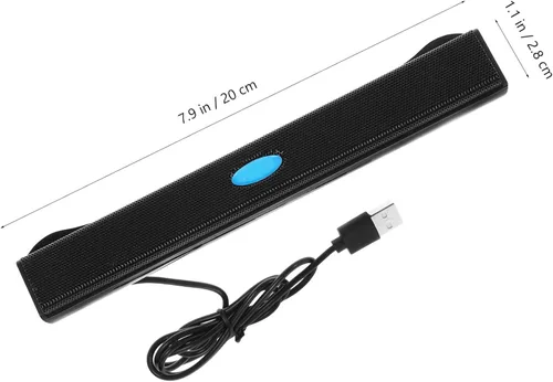 Vista 2 de HOMSFOU Barra de sonido de TV Barra de sonido USB Altavoz USB Surround Sound Bar, mediano, negro
