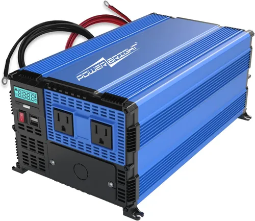 Vista 6 de Inversor de corriente de 2000 vatios y 12 V, salidas USB y CA, fácil de instalar, alimentación portátil automotriz para herramientas eléctricas