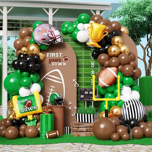 Vista 11 de Fall Football Party Balloon Arch Kit,137Pcs Autumn Burnt Orange Ruby Red Fall Season