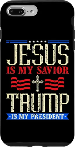 Vista 12 de iPhone 12 mini Jesús Is My Saviour Trump Is My President Pro Trump Estuche de regalo