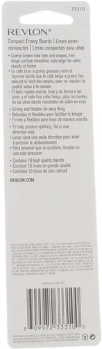 Vista 4 de Revlon Emory Board Compacto 10 unidades (33310) - Paquete de 3