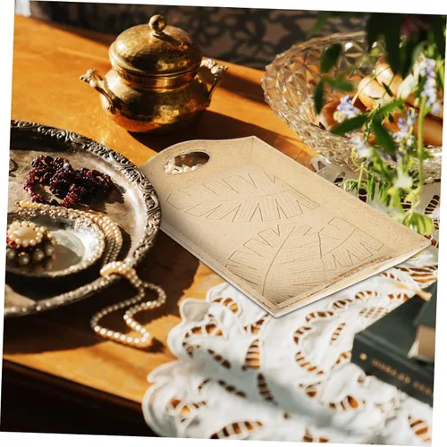 Vista 2 de EXCEART 5pcs Wooden Pallet Wood Sandwich Tray Jewelry Tray Wood Serving Tray Wooden Platter Tray Wood Trinket Dish Rectangular Jewelry Display Tray