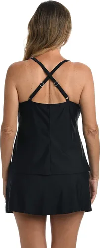 Vista 2 de Maxine Of Hollywood womens High Neck Crossback Taknini Swimsuit Top