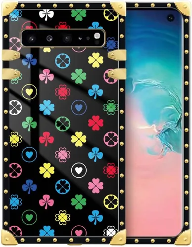 Vista 147 de Funda compatible con Samsung Galaxy S10 4G, TPU suave de lujo y parte trasera de policarbonato duro para niñas y mujeres, funda protectora a prueba