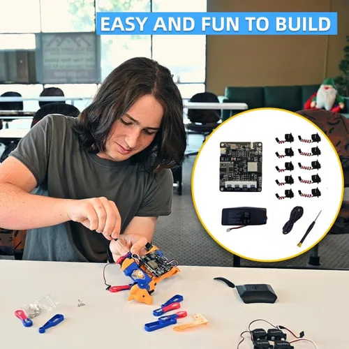 Vista 5 de Perro robot programable Petoi Bittle X V2 de aleación Servo (construcción) Kit de robot inteligente de codificación, controlado por voz, robot