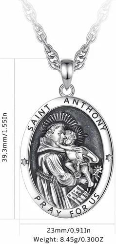 Vista 7 de CELESTIA Medallas de plata de ley 925 San MiguelSan CristóbalSan BenitoSan GabrielVirgen MaríaJesúsCaravacaMetatrónSello de los Siete Arcángeles