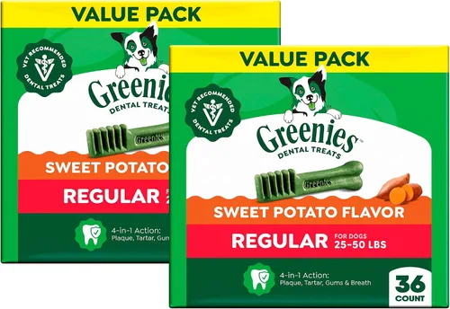 Vista 15 de Greenies Regular Natural Dental Dog Treats, Fresh Mint Flavor, 12 Count