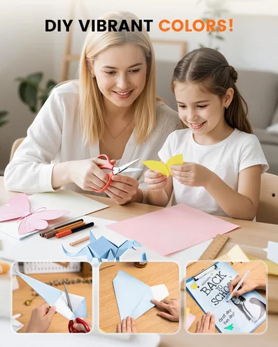 Vista 8 de Phomemo 100 piezas de papel de impresora térmica a color 8.5 ''×11