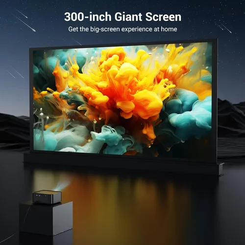 Vista 15 de HAPPRUN Proyector inteligente Full HD con aplicación de transmisión Negro